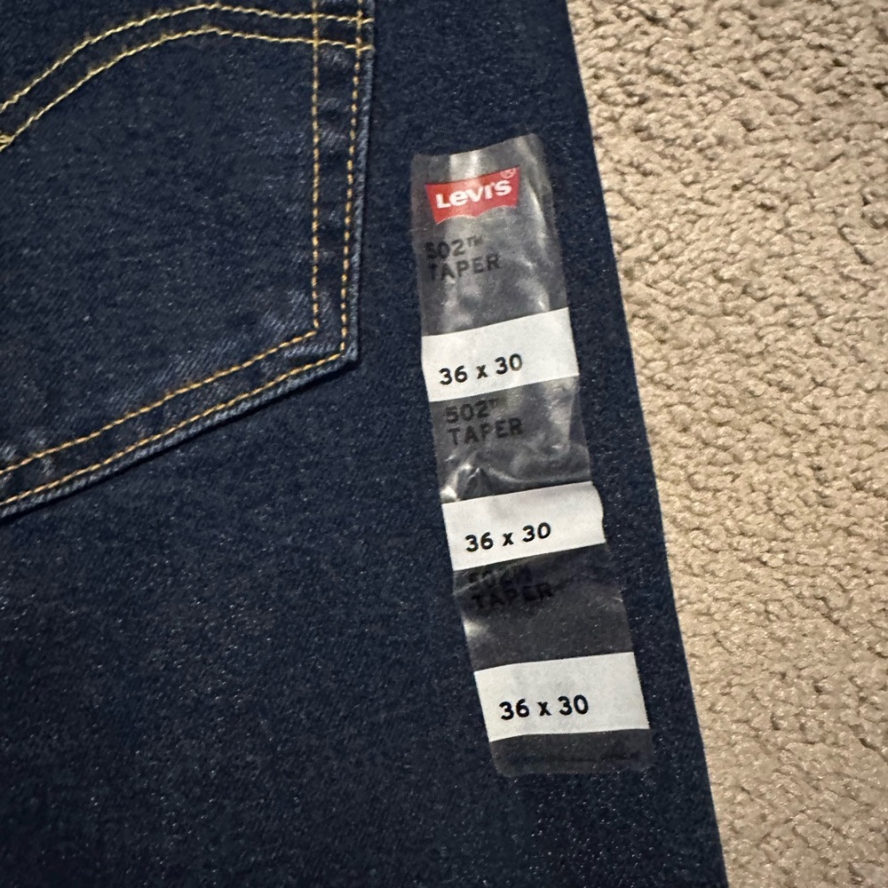 Levis Mens 502 Regular Taper Jeans‎ 36 X 30 NWT - Picture 4 of 7